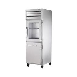 True STA1R-1HG/1HS-HC 27 1/2" 1 Section Reach In Refrigerator, (1) Glass Door, (1) Solid Door, Right Hinge, 115v, Silver | True Refrigeration