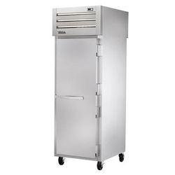 True STR1RPT-1S-1G-HC 27 1/2" 1 Section Pass Thru Refrigerator, 1 Glass Door, 1 Solid Door, Right Hinge, 115v, Stainless Steel | True Refrigeration