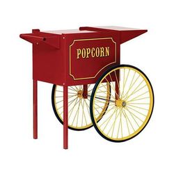 Paragon 3070010 Medium Popcorn Cart for 6 & 8 Ounce Poppers w/ Storage, Red