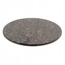 Art Marble G21524RD 24" Round Granite Table Top, Tan Brown, 1.25 in