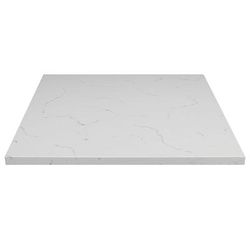 Art Marble Q40136X36 36" Square Quartz Table Top - Indoor/Outdoor, Carrera White, Quartz Top