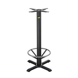 Flat Tech CT2019 40 3/4" Bar Height Table Base w/ Foot Ring for 24" Square & 26" Round Table Tops, Cast Iron, Black