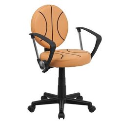 Flash Furniture BT-6178-BASKET-A-GG Basketball Task Chair - Vinyl Upholstery, Black Nylon Base, Orange