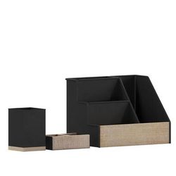 Flash Furniture HFMHD-GDI-CRE8-781315-GG 3 Piece Organizer Set - Pinewood, Black