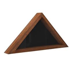 Flash Furniture HFMHD-GDIS-CRE8-602315-GG Memorial Flag Display Case, 25" x 12 1/2", Rustic Brown