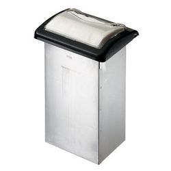 San Jamar H2005CLBK In-Counter 750 Fullfold Napkin Dispenser, Black/Clear & Stainless, Venue, 750-Napkin Capacity