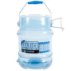San Jamar SI6100 Round Ice Tote w/ 5 gal Capacity, Clear Blue