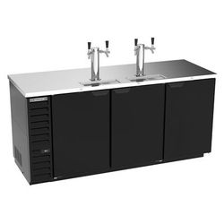 Beverage-Air DD78HC-1-B 79" Kegerator Commercial Beer Dispenser w/ 4 Keg Capacity - 4 Columns, Black, 115v