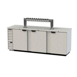 Beverage-Air DD94HC-1-S-12T 95" Kegerator Commercial Beer Dispenser w/ 5 Keg Capacity & 5 Column, Stainless, 115v, Silver