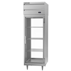 Beverage Air PRD1HC-1BG 26" 1 Section Pass Thru Refrigerator, (2) Right Hinge Glass Doors, 115v, Self-Contained Condenser, Silver