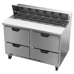 Beverage Air SPED48HC-12-4 48" Sandwich/Salad Prep Table w/ Refrigerated Base, 115v, Stainless Steel