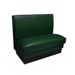 Vitro MD-1000-SGL DKGR Single Restaurant Booth - Smooth Back, Fully Upholstered, 36" x 44", Dark Green
