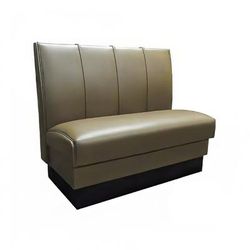 Vitro MD-4000-DBL BGE Double Restaurant Booth - 4 Panels, Fully Upholstered, 36" x 44", Beige