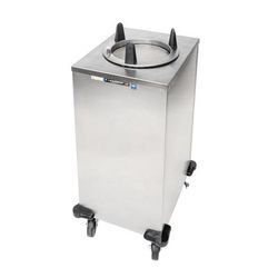 Lakeside 6110 22 1/2" Heated Mobile Dish Dispenser w/ 1 Column - Stainless, 120v, Silver