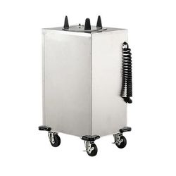 Lakeside 6111 208 22 1/2" Heated Mobile Dish Dispenser w/ 1 Column - Stainless, 208v/1ph, Silver