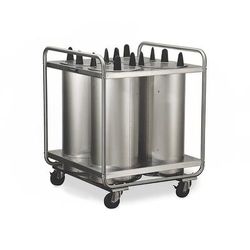 Lakeside 7406 31" Mobile Dish Dispenser w/ 4 Columns, Stainless, Silver