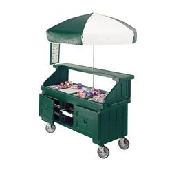 Cambro CVC724519 Food Cart w/ Cover & Cutting Board, 74 1/4"L x 31 3/4"W x 94"H, Green