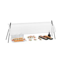 Cal-Mil 1458-30 Essential Rectangular Sneezeguard w/ 2 Wire Leg, 30 x 13 x 14 1/2" H, 30", Clear