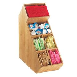 Cal-Mil 2052-60 Condiment Organizer w/ (6) Bins - Brown, 6 Bins