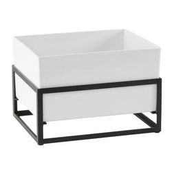 Cal-Mil 22020-10-13 Ice Housing w/ White Melamine Ice Pan - 12 1/4"W x 9 1/2"D x 8 1/2"H, Iron Frame, Black