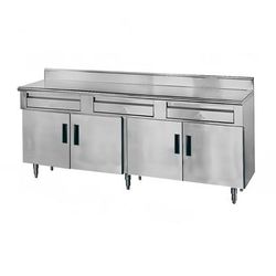 Advance Tabco HDRC-3010 10' Storage Cabinet - 4 Drawers, Enclosed Base, Hinged Doors, Stainless Steel
