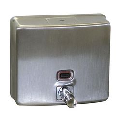 Advance Tabco K-13 Wall Mounted Soap Dispenser w/ 40 1/2 oz Capacity, Stainless Steel, Stainless Steel, 40.5-Ounce Capacity