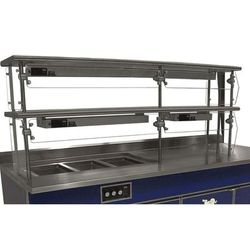 Advance Tabco NDSG-18-48 Self Service Food Shield - 2 Tier, 18x48x26", Stainless Steel Top Shelf, Self-Service
