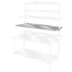 Advance Tabco PT-12S-72 72" Table Mount Shelf - 1 Deck, Splash-Mount, 12"L, Stainless Steel