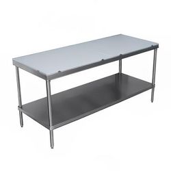 Advance Tabco SPT-304 48" Poly Top Work Table w/ 5/8" Top, Stainless Steel Base, 30"D