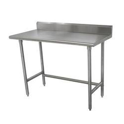 Advance Tabco TKMSLAG-306 72" 16 ga Work Table w/ Open Base & 304 Series Stainless Top, 5" Backsplash, Stainless Steel