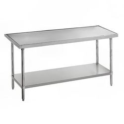 Advance Tabco VLG-240 30" 14 ga Work Table w/ Undershelf & 304 Series Stainless Steel Flat Top
