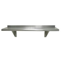 Advance Tabco WS-10-72 Solid Wall Mounted Shelf, 72"W x 10"D, Stainless Steel, Stainless Steel