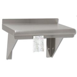 Advance Tabco WS-12-72CM Solid Wall Mounted Shelf, 72"W x 12"D, Stainless Steel, Stainless Steel