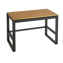 Cal-Mil 22342-32-99 2 Tier Madera Merchandising Table w/ Rustic Pine Top & Metal Frame - 32"W x 18"D x 24 1/4"H
