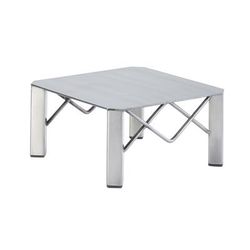 Cal-Mil 3417-5 10" Square Buffet Riser - 5"H, Polished Metal, Silver