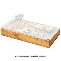 Cal-Mil 3699-915-99 Rectangular Cooling Tub - 14 1/2"L x 10 1/4"W x 3-1/2"H, Reclaimed Wood, Brown
