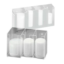 Cal-Mil 375-12 Lid Organizer w/ (2) 4" & 5" Sections, Clear