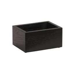 Cal-Mil 3829-87 Rectangular Condiment Caddy - 7 1/4" x 5 1/4" x 11"H, Wood, Black