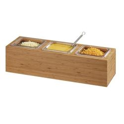 Cal-Mil 3837-3-60 3 Compartment Bar Garnish Tray, Brown