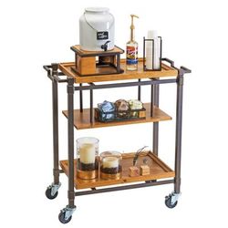 Cal-Mil 3913-84 Mobile Beverage Cart w/ 3 Shelves, Bronze