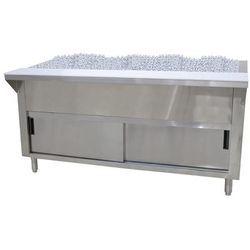 Advance Tabco CPU-2-DR 31 13/16" Cold Food Bar - 2 Pan Capacity, Floor Model, Stainless Steel, 2-Pan Capacity, Silver