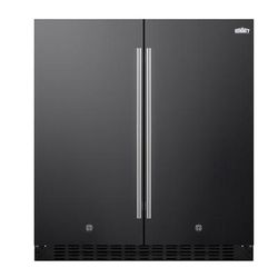 Summit FFRF3070B 5.4 cu ft Undercounter Home Refrigerator & Freezer w/ Solid Doors - Black, 115v