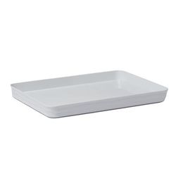 American Metalcraft BL11W 11 3/8" x 8 3/8" Rectangular Lid/Platter for B11W - Plastic, Plastic, White
