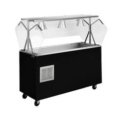 Vollrath R3871860 60" Affordable Portable Cold Food Bar - 4 Pan Capacity, Floor Model, Black, 120 V