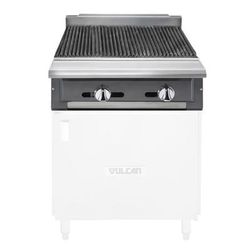 Vulcan VCBB24 NG 24" Commercial Gas Range Charbroiler - Modular, Natural Gas, Modular Charbroiler, 65,000 BTU, Stainless Steel, Gas Type: NG