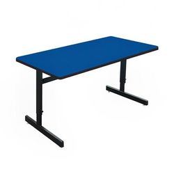 Correll CSA2436-37 Desk Height Work Station, 1 1/4" Top, Adjust to 29", 36" x 24", Blue/Black