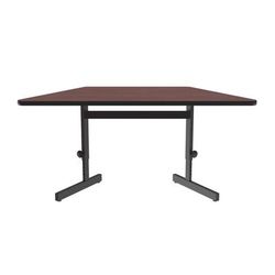 Correll CSA3060TR-20-09-09 Desk Height Work Station, 1 1/4" Top, Adjust to 29", 60" x 30", Mahogany/Black, Red