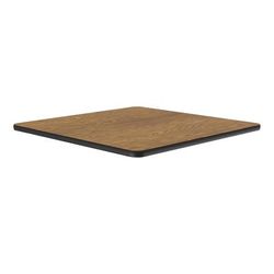 Correll CT24S-06-09 24" Square Cafe Breakroom Table Top, 1 1/4" High Pressure, Oak, Brown, 1.25 in
