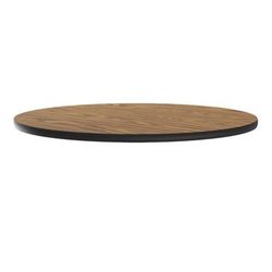 Correll CT36R-06-09 36" Round Cafe Breakroom Table Top, 1 1/4" High Pressure, Oak, Brown, 1.25 in