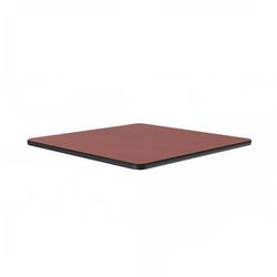 Correll CT36S-21-09 36" Square Cafe Breakroom Table Top, 1 1/4" High Pressure, Cherry, Red, 1.25 in